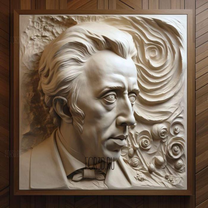 Fryderyk Chopin 1 stl model for CNC